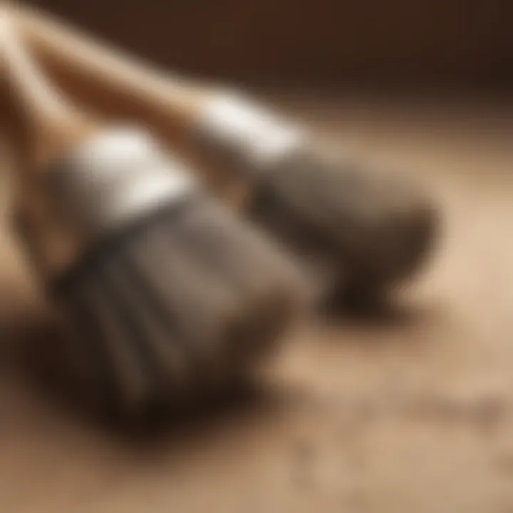 Close-up of bristles on a dust removing brush illustrating texture and material construction