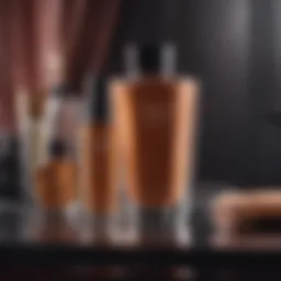 An elegant display of luxury hair products showcasing sophistication