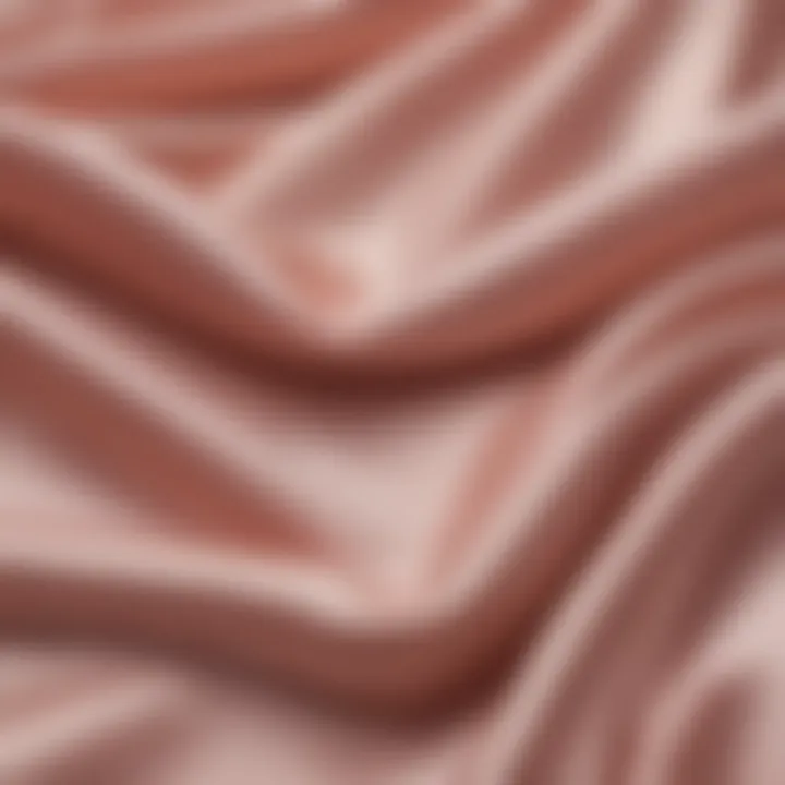 Close-up of sheer satin fabric highlighting its texture and finish