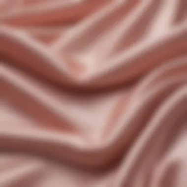 Texture and Finish of Sheer Satin Close-up of sheer satin fabric highlighting its texture and finish