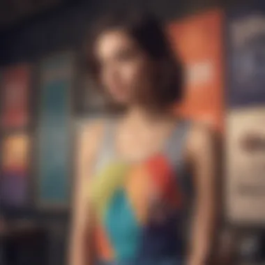 A color wheel illustrating various color combinations for styling tank tops