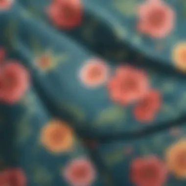 Close-up of tankini fabric showcasing design details