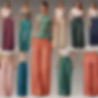 Diverse styles of plus size palazzo pants showcased