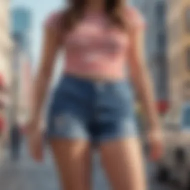 Styling Tips for Girls' Shorts Girls wearing stylish shorts in various settings