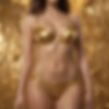 Mood board showcasing the versatility of gold lingerie across various occasions