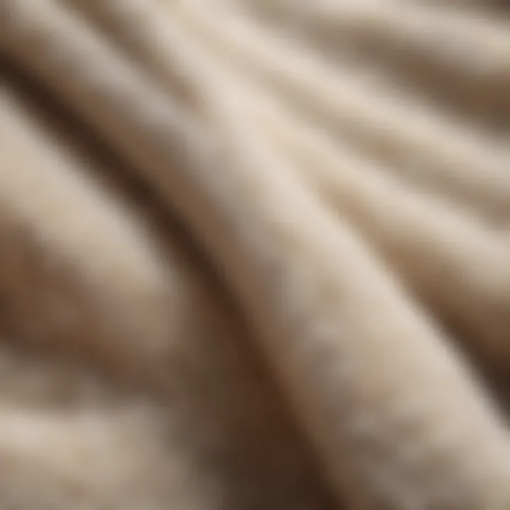 Detail shot of the soft fabric texture of the Sherpa hoodie