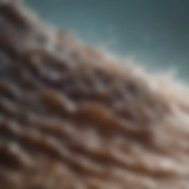 Close-up of deep wave texture showcasing its beauty.