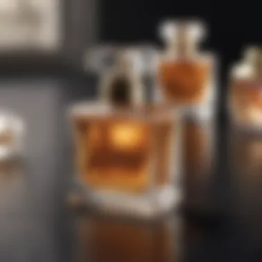 Chic, modern mini perfume bottle in use