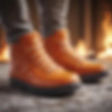 A close-up of advanced heating technology in a foot warmer