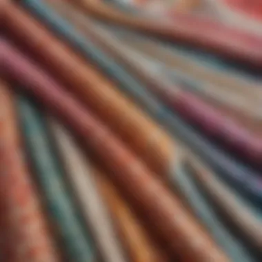 A close-up of fabric patterns and colors showcasing harmonious style choices.