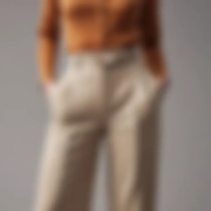 A model exuding confidence while wearing high waist wide leg trousers