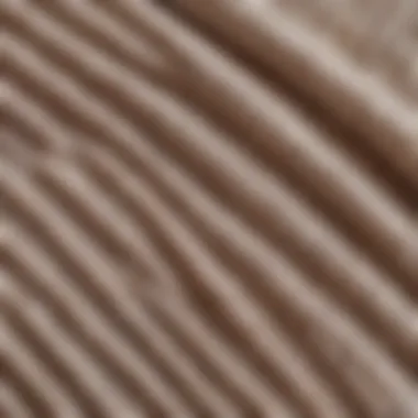 Close-up of ribbed knit texture showcasing fabric quality