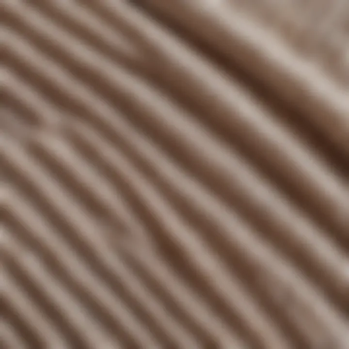 Close-up of ribbed knit texture showcasing fabric quality