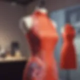 A chic high neck tank dress in a vibrant color, displayed on a mannequin.