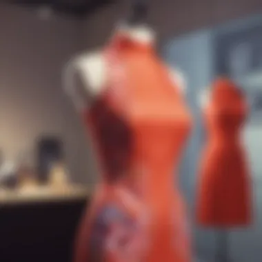 A chic high neck tank dress in a vibrant color, displayed on a mannequin.